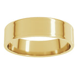14K Yellow Gold 5 mm Ultra-Lightweight Flat Band Size 8