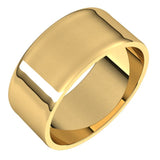 14K Yellow Gold 8 mm Ultra-Lightweight Flat Band Size 5.5