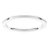 Platinum 1 mm Comfort-Fit Flat Band Size 6