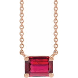 14K Rose Gold Lab-Grown Ruby 18