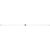 14K White Gold Natural Amethyst  6 1/2-7-1/2" Bracelet