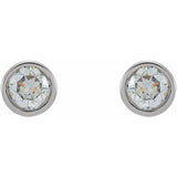 14K White Gold 1/3 CTW Lab-Grown Diamond Micro Bezel-Set Earrings