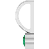Sterling Silver Natural Emerald Charm/Pendant