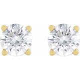 14K Yellow Gold 1/2 CT Lab-Grown White Diamond Earring