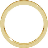 14K Yellow Gold 3.5 mm Comfort-Fit Flat Band Size 6.5