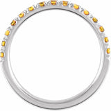 Sterling Silver Natural Citrine Stackable Ring