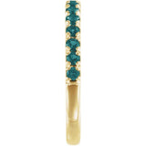 14K Yellow Gold Lab-Grown Alexandrite Stackable Ring