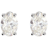 14K White Gold 3/4 CTW Lab-Grown Diamond Earrings