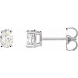 14K White Gold 1 1/2 CTW Lab-Grown Diamond Earrings