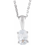 Sterling Silver Lab-Grown Diamond 16-18