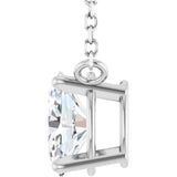 14K White Gold 3/4 CT Lab-Grown Diamond 18" Necklace