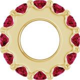 18K Yellow Gold-Plated Sterling Silver Lab-Grown Ruby Spacer Charm/Pendant