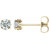 14K Yellow Gold 1/2 CTW Lab-Grown Diamond Scroll Setting® Stud Earrings