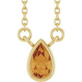 14K Yellow Gold Natural Citrine 18