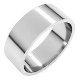 14K White Gold 7 mm Flat Band Size 11