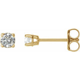 14K Yellow Gold 1/5 CTW Natural White Diamond Earrings