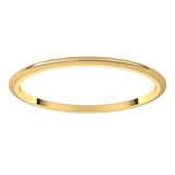 10K Yellow Gold 1 mm Half Round Band Size 2