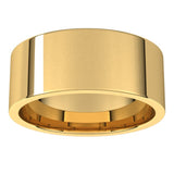 14K Yellow Gold 8 mm Lightweight Comfort-Fit Flat Band Size 10
