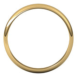 14K Yellow Gold 3.5 mm Half Round Band Size 4
