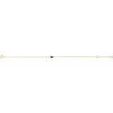 14K Yellow Gold Vermeil Lab-Grown Blue Sapphire 6 1/2-7 1/2" Bracelet