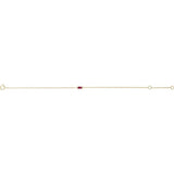 14K Yellow Gold Vermeil Lab-Grown Ruby 6 1/2-7 1/2" Bracelet
