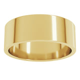 10K Yellow Gold 7 mm Flat Band Size 11.5