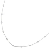 Bezel Set Simulated Diamond Station Chain