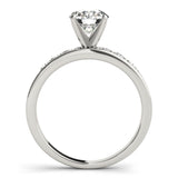 14kt gold Single Row Engagement Ring Channel Set