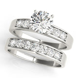 14kt gold Single Row Engagement Ring Channel Set