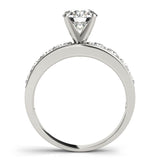 14kt gold Single Row Engagement Ring Channel Set