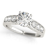 14kt gold Single Row Engagement Ring Channel Set