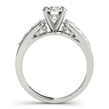 14kt gold Single Row Engagement Ring Channel Set
