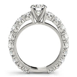 14kt gold Single Row Engagement Ring Prong Set