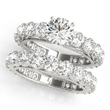 14kt gold Single Row Engagement Ring Prong Set