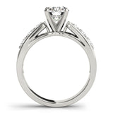 14kt gold Single Row Engagement Ring Channel Set