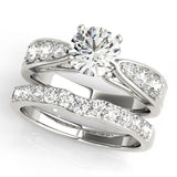 14kt gold Single Row Engagement Ring Channel Set