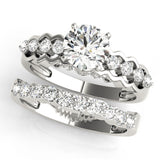 14kt gold Single Row Engagement Ring Prong Set