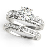 14kt gold Single Row Engagement Ring Prong Set