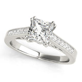 14kt gold Single Row Engagement Ring Channel Set