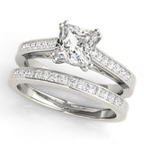 14kt gold Single Row Engagement Ring Channel Set