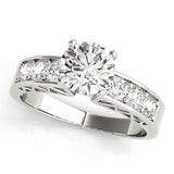 14kt gold Single Row Engagement Ring Channel Set