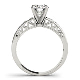14kt gold Single Row Engagement Ring Channel Set