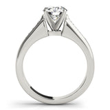 14kt gold Single Row Engagement Ring Channel Set