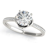 14kt gold Single Row Engagement Ring