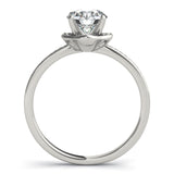 14kt gold Single Row Engagement Ring