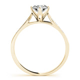 14kt gold Single Row Engagement Ring Channel Set