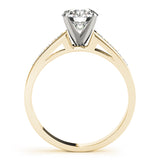 14kt gold Single Row Engagement Ring Channel Set