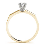 14kt gold Single Row Engagement Ring Channel Set