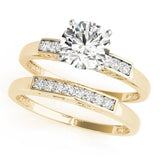 14kt gold Single Row Engagement Ring Channel Set
