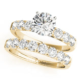 14kt gold Single Row Engagement Ring Prong Set